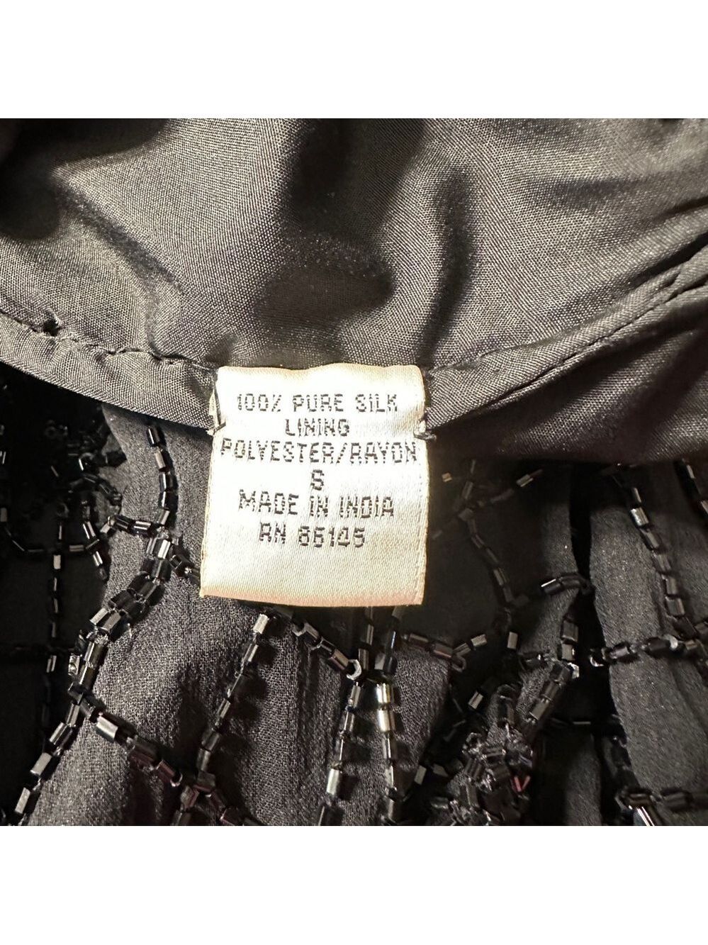 Sean Collection Vintage Beaded Elegant Black Evening Gown‎ Women’s Size Small - Picture 13 of 14